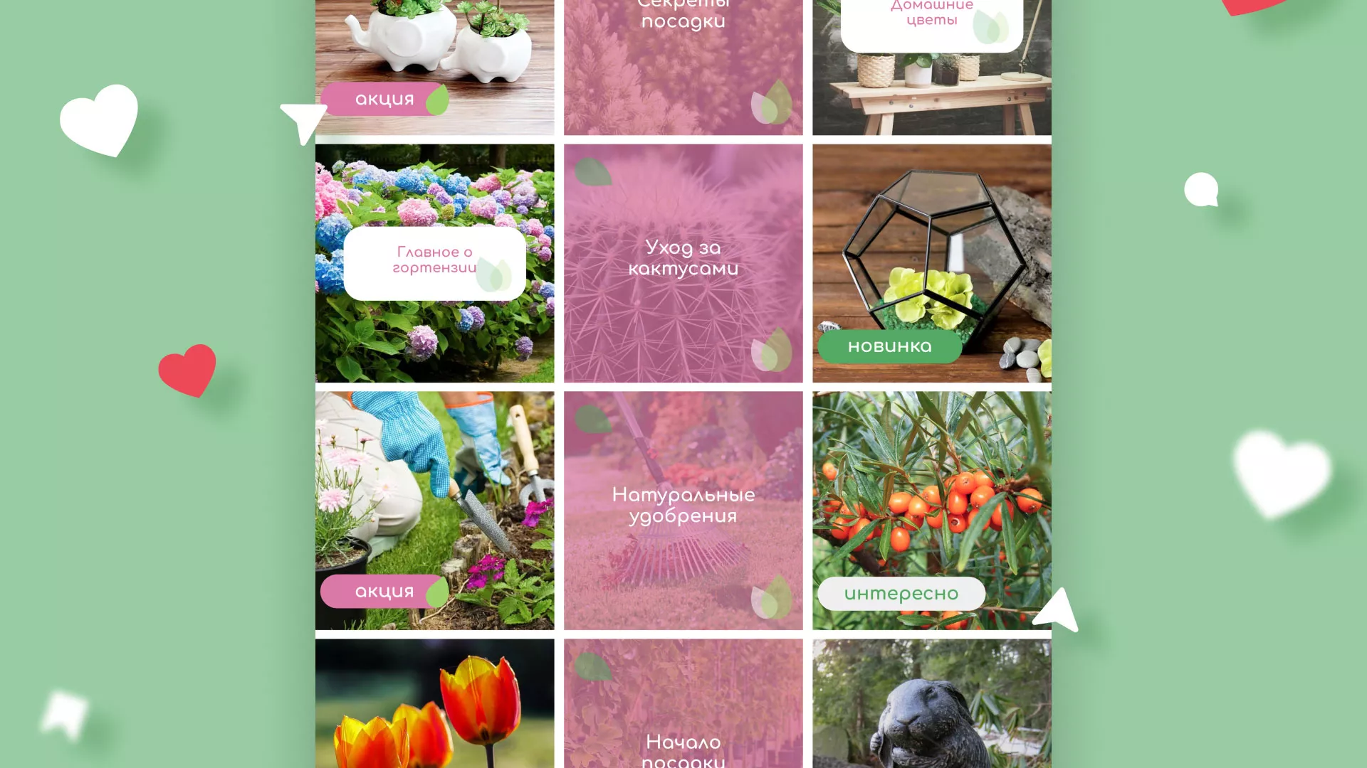 Разработка оформления профиля Instagram для магазина «Floraint» в Чкаловске