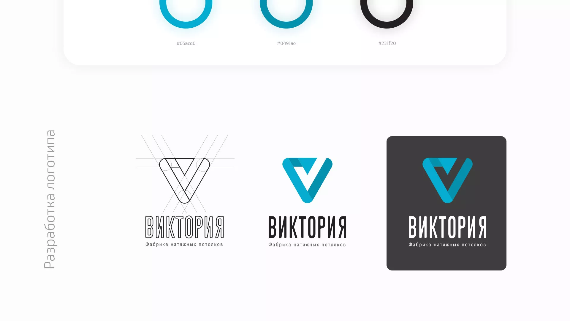 Разработка фирменного стиля компании по продаже и установке натяжных потолков в Чкаловске