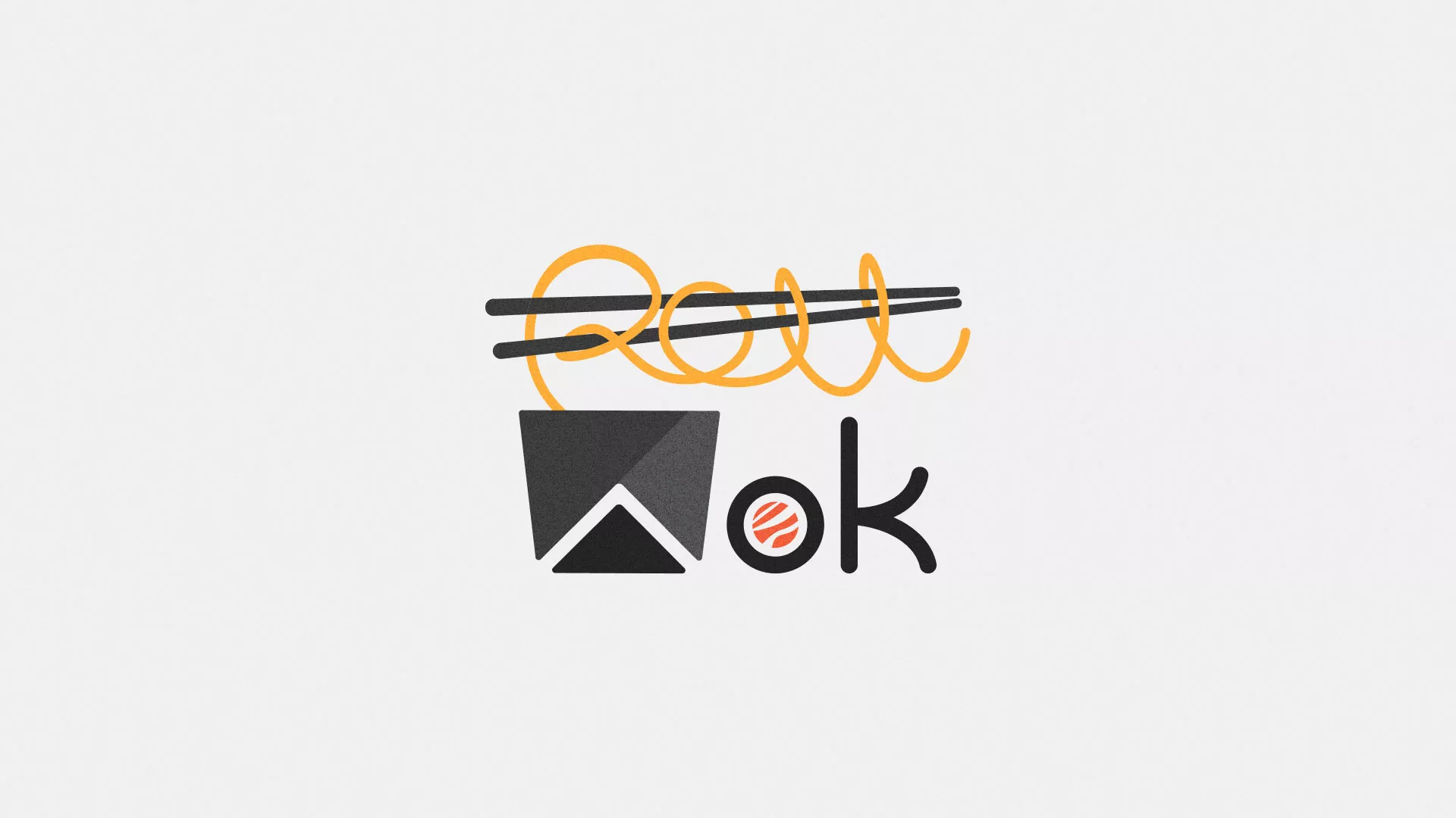 Разработка логотипа суши-бара «Roll Wok Club» в Чкаловске